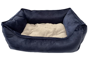 Cama hipoalergenica color azul para gatos