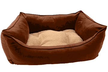 Cama hipoalergenica color marron para gatos