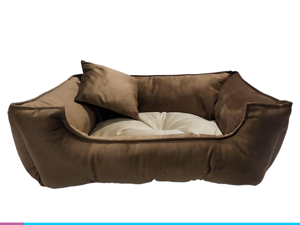 Cama gatos color marron