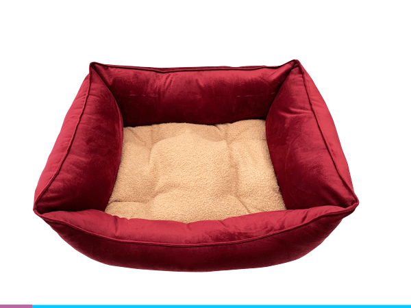 Cama gatos color vino