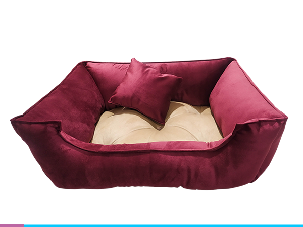 Cama gatos color vino