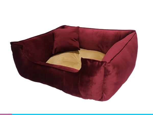 Cama gatos color vino