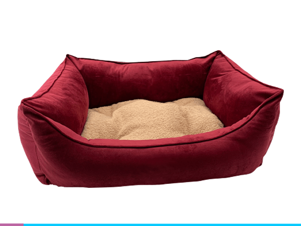 Cama gatos color vino